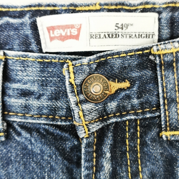 Levis 549 Relaxed Straight Kids 6-7yrs blue wash Red Tab 100% Cotton Jeans - Picture 3 of 12